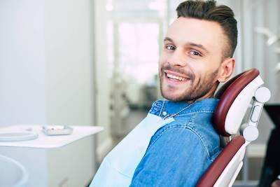 A man waiting for a Dental treatment in Northborough, MA