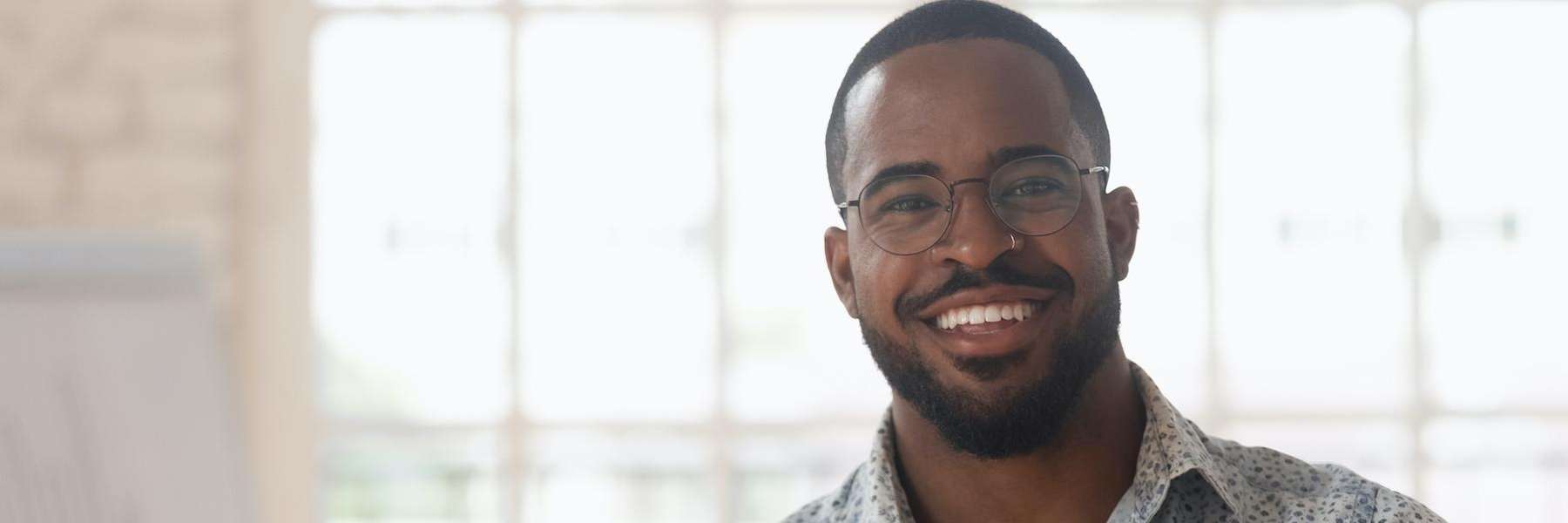 A happy man after Cosmetic Dentistry in Northborough, MA