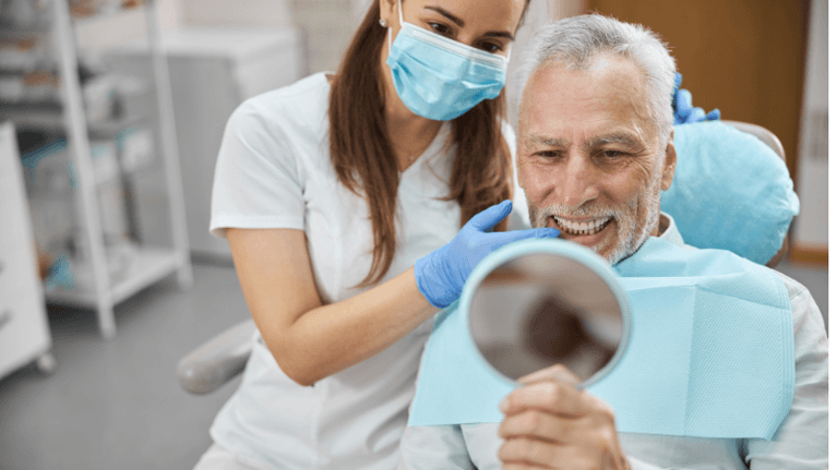patient happy about his dental implants northborough