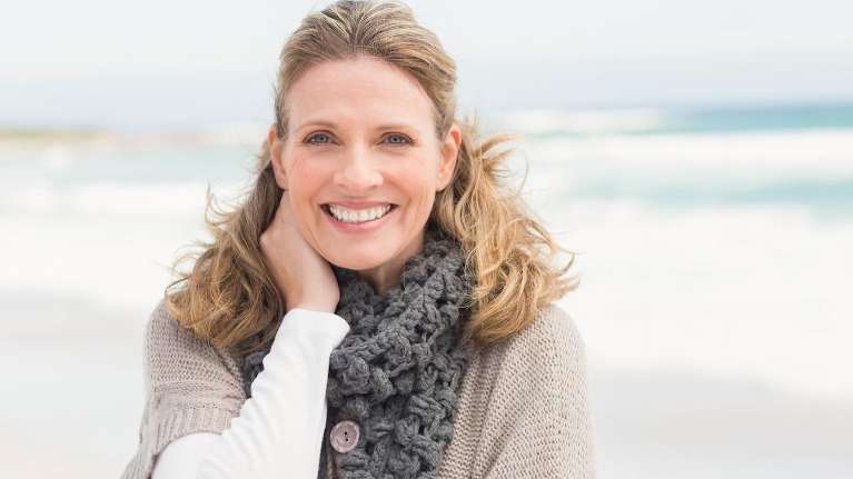 A beautiful elderly woman after BOTOX® injections in Northborough, MA