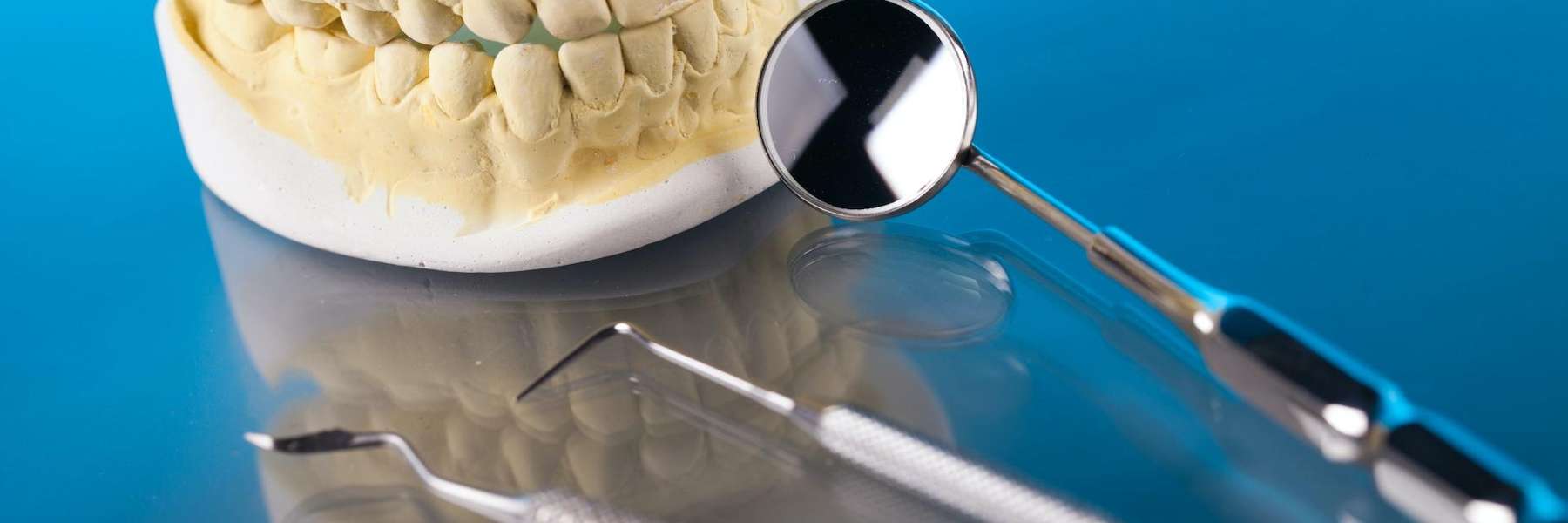 Teeth mold and dental material on a table in Northborough MA