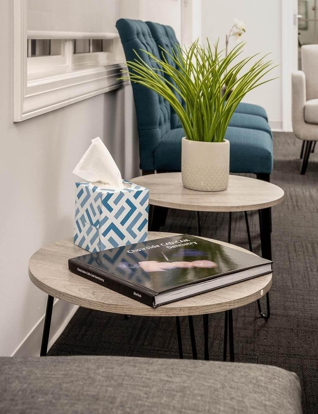relaxing and comfortable waiting room at Northborough Family Dental